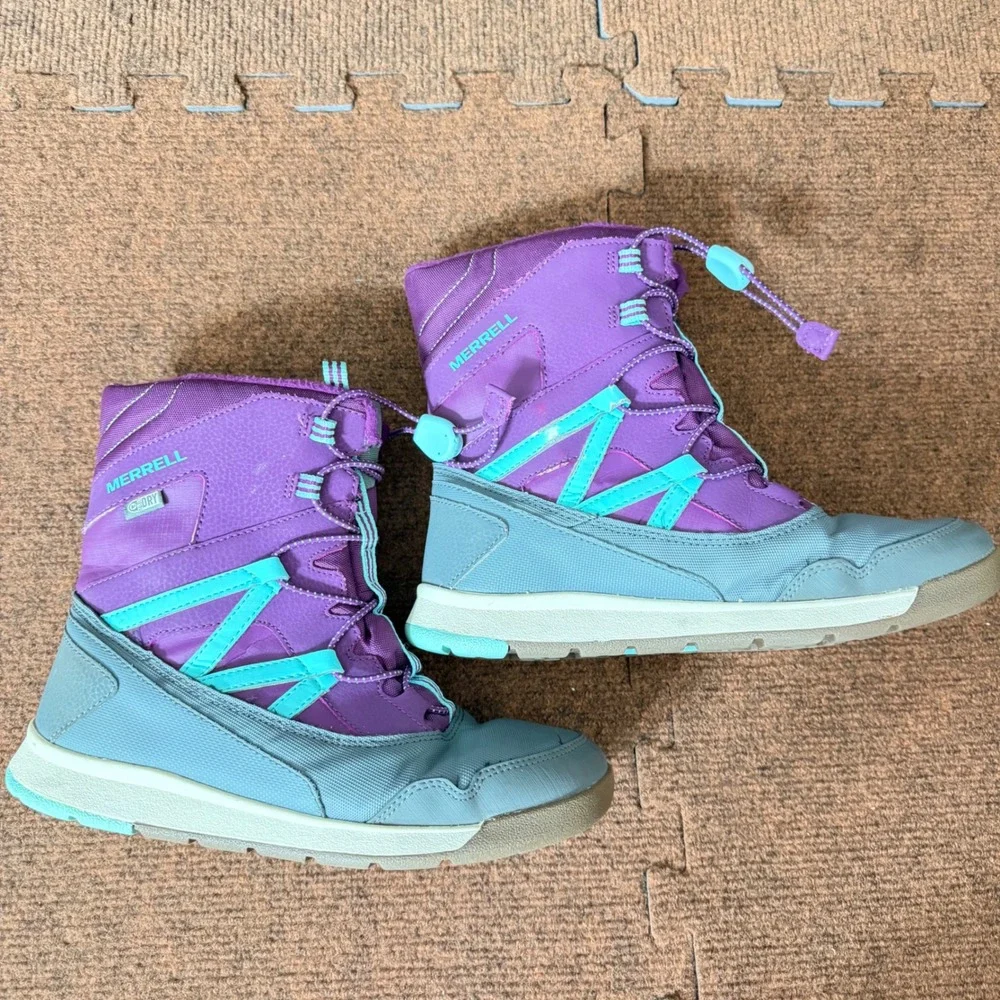 Merrell Snow Crush Waterproof Winter Boots Purple Turquoise MK159174 Womens‎ 6M